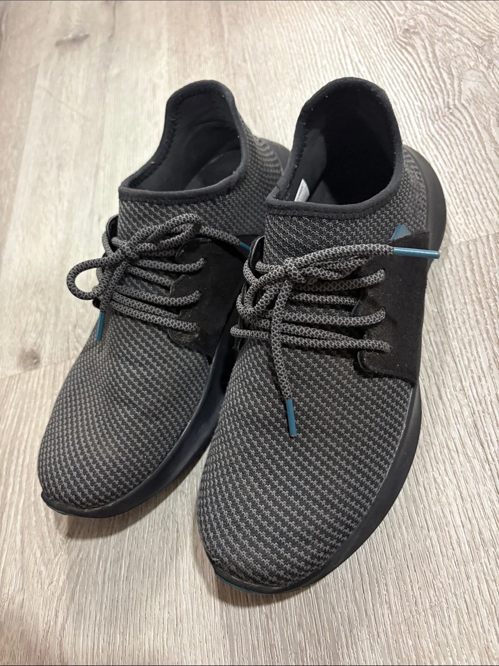 Vessi Men's Charcoal Knit Lace-Up Sneakers